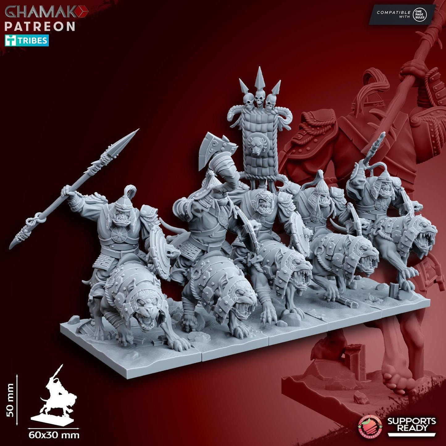 Grey orcs Warg riders by Ghamak Miniatures