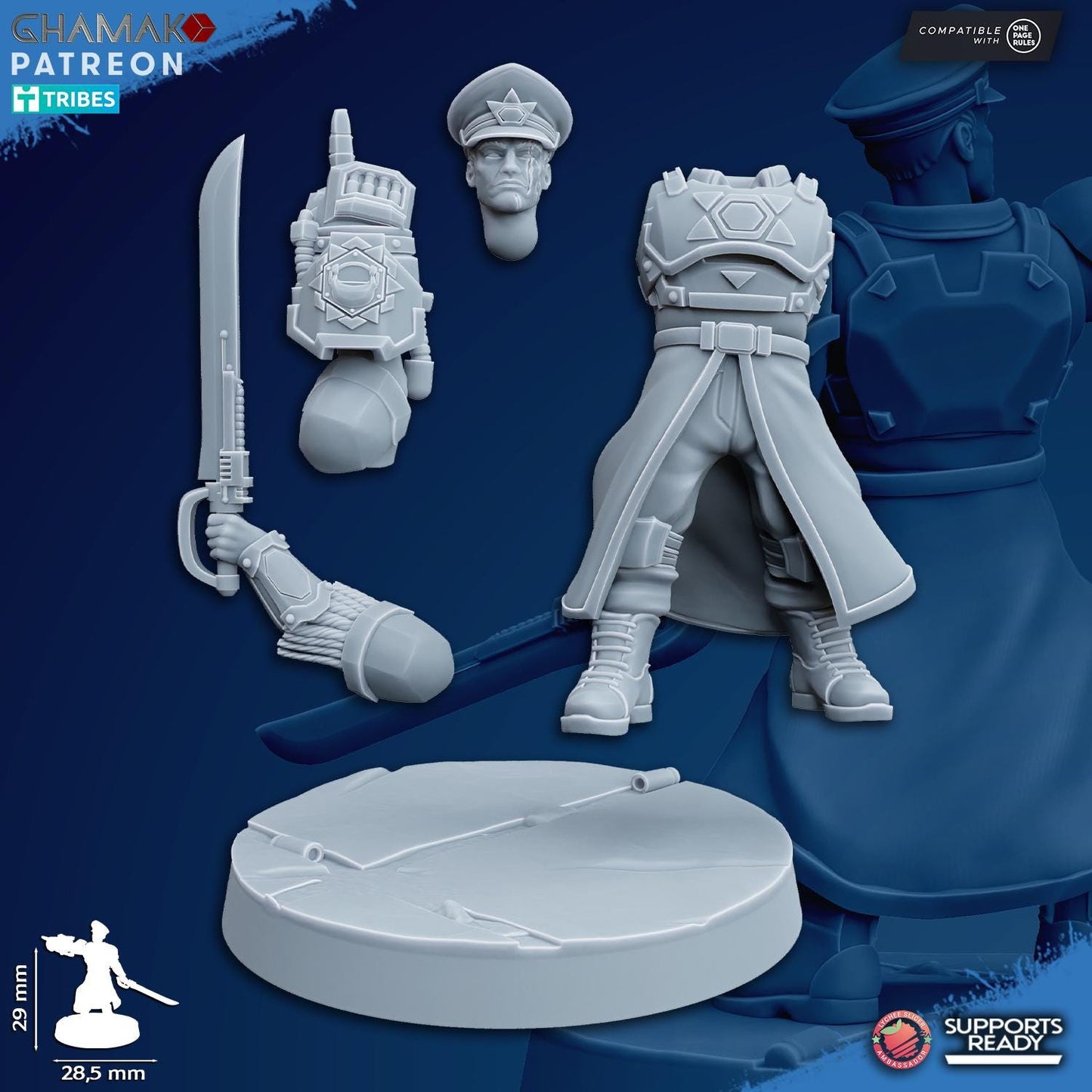 Freedom Guard Commissar by Ghamak Miniatures