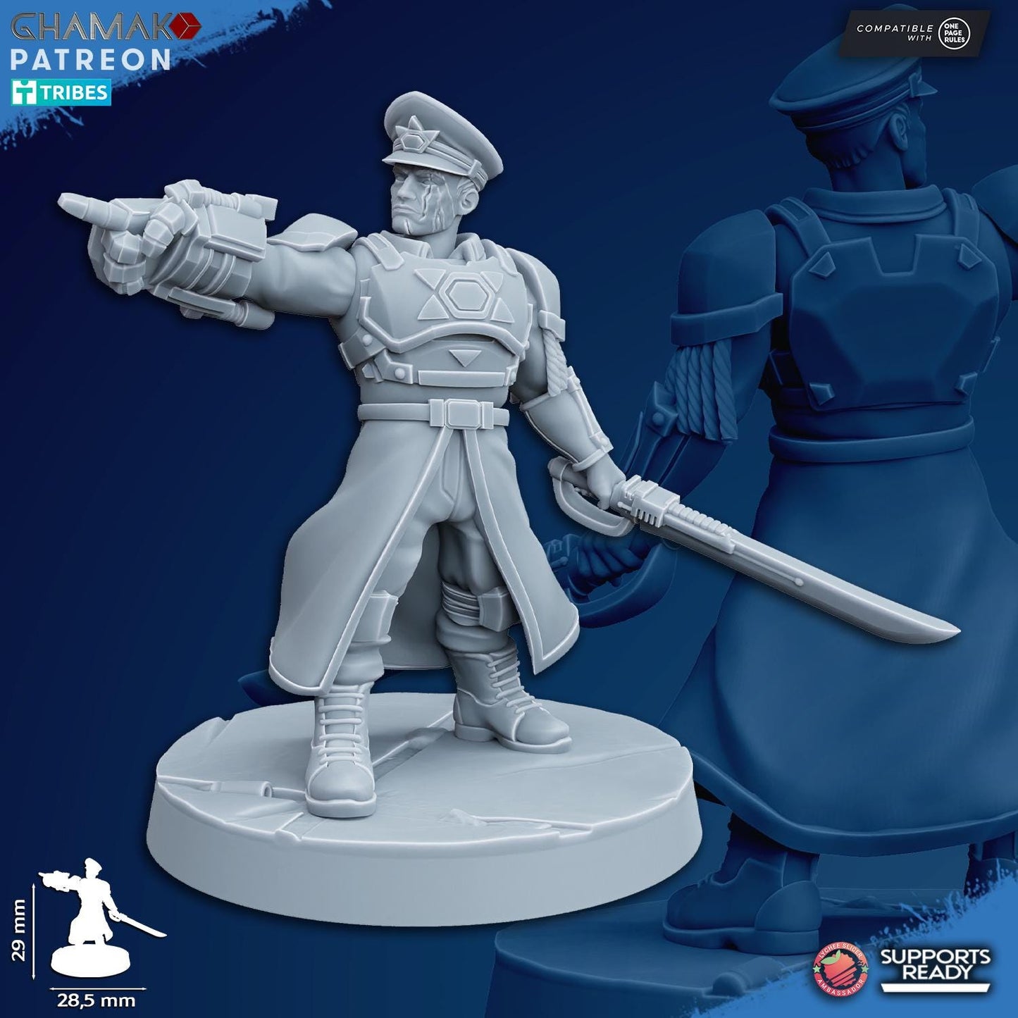 Freedom Guard Commissar by Ghamak Miniatures