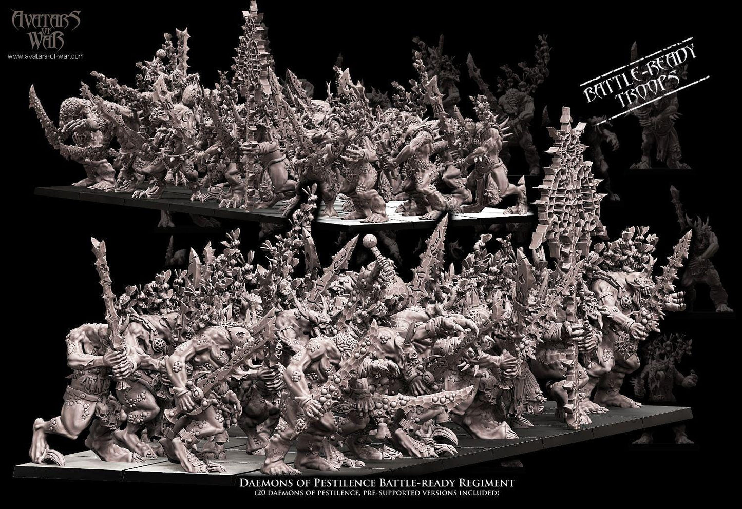 Daemons of Pestilence Unit by Avatars of War Miniatures