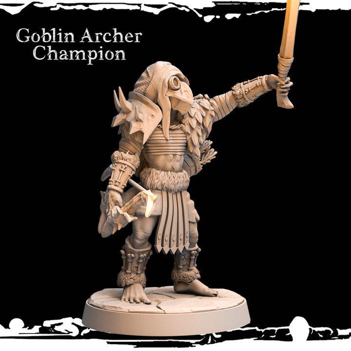 Goblin Archer Champion - Army of Darkness: Greenskins by Monolith Arts Miniatures