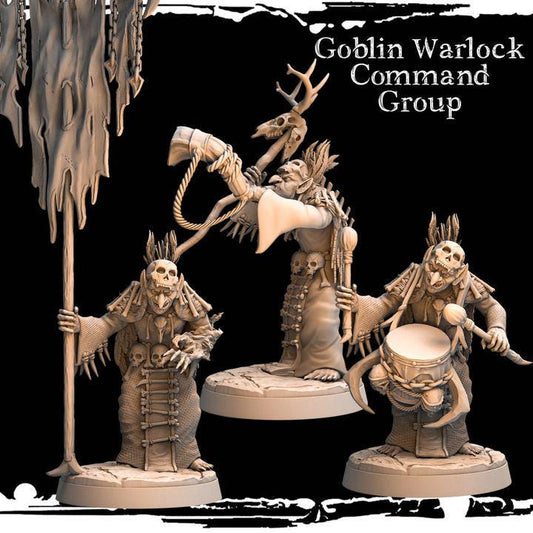 Command Group Warlock - Army of Darkness: Greenskins by Monolith Arts Miniatures