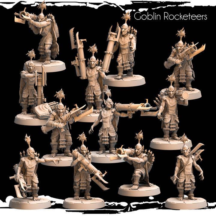 Goblin Rocketeers  - Army of Darkness: Greenskins by Monolith Arts Miniatures