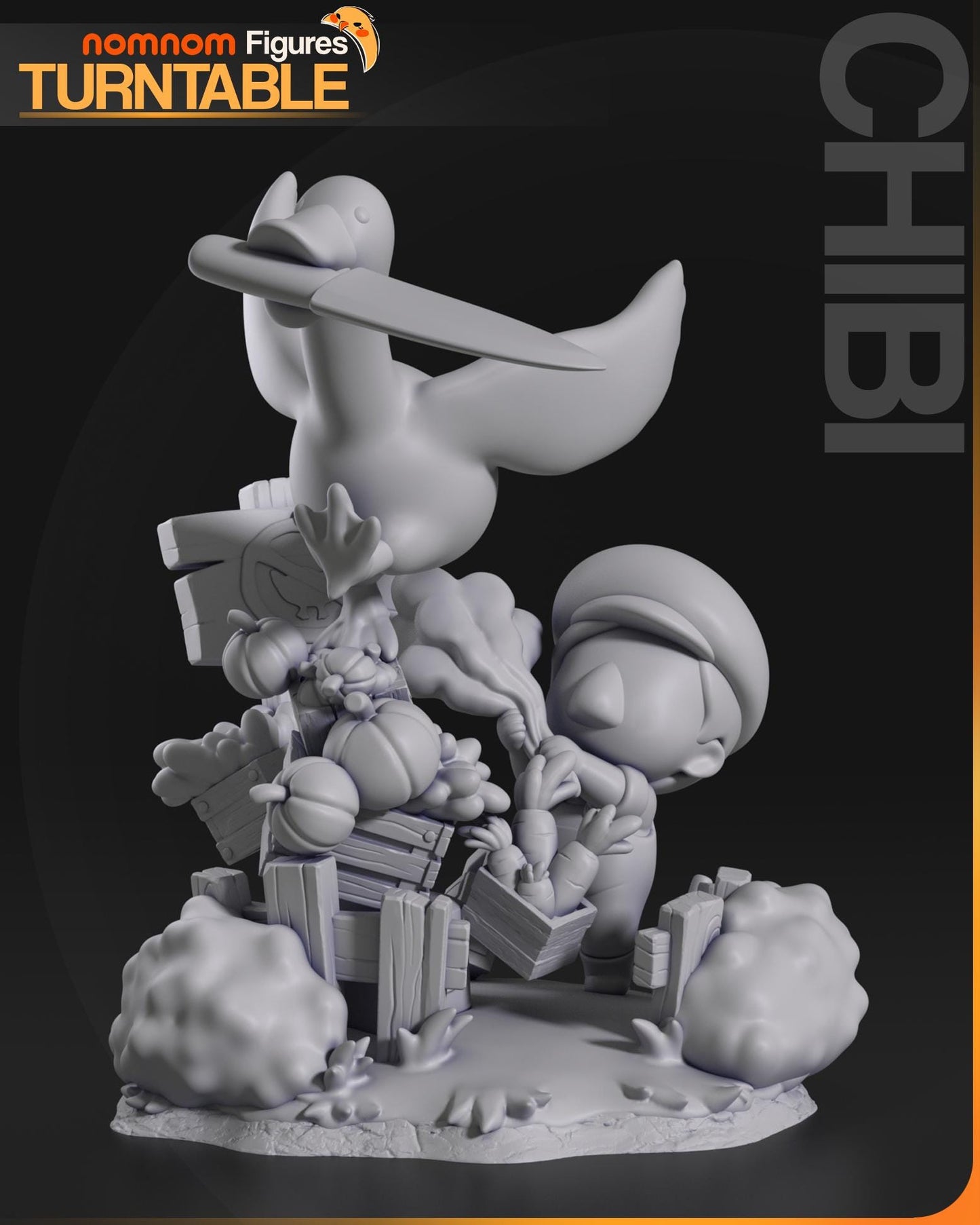 Chibi Goose Statue Model Kit by Nom Nom Figures