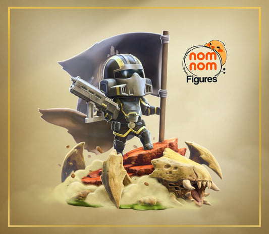 Chibi Helldiver Statue Model Kit by Nom Nom Figures