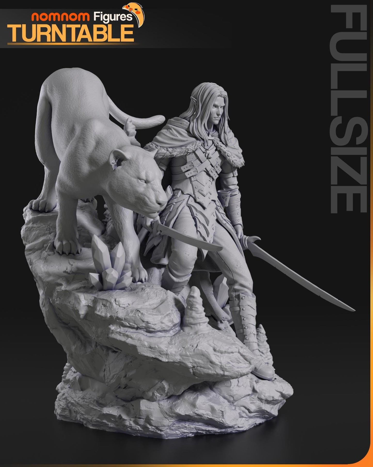 Drizzt Statue Model Kit by Nomnom Figures