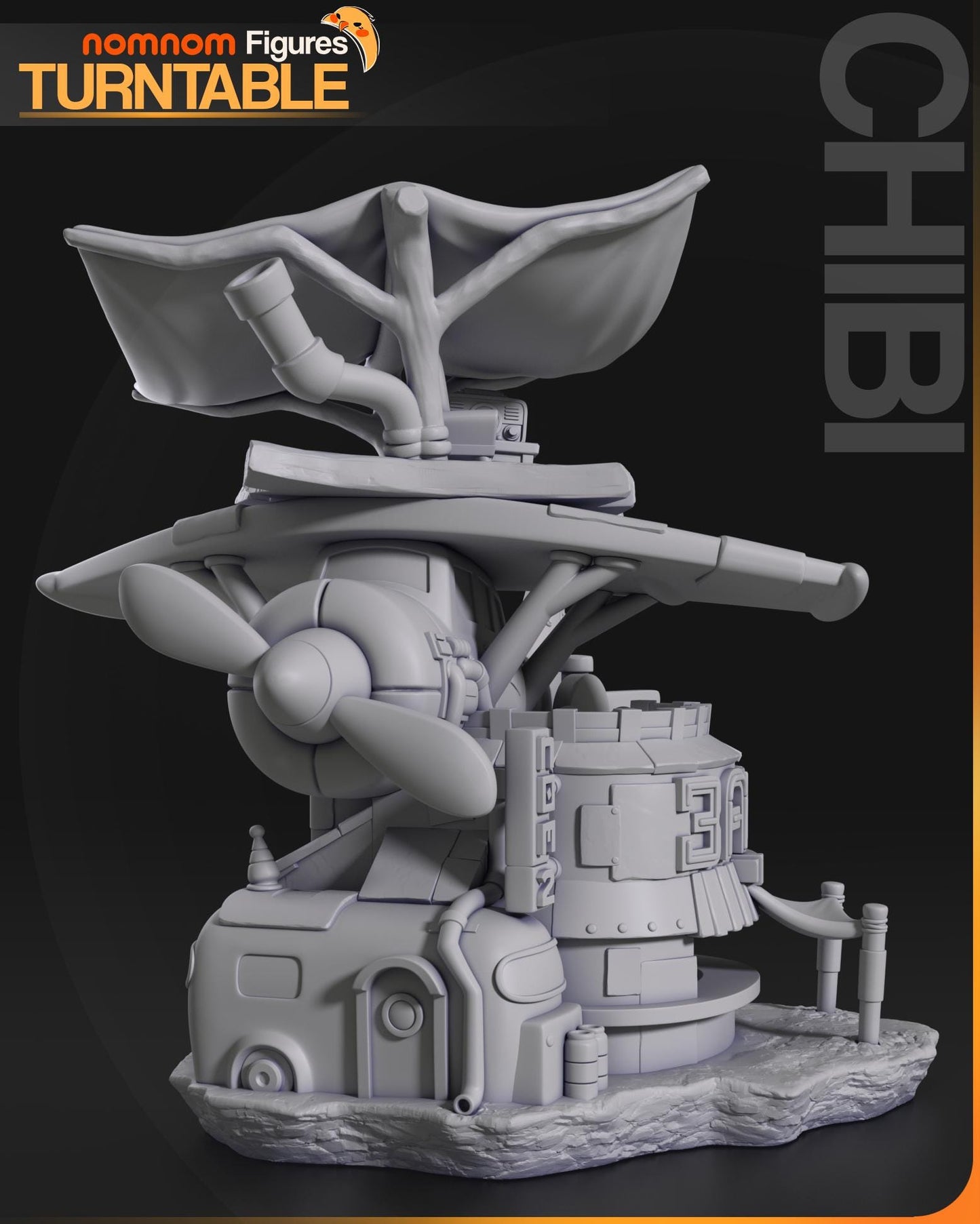 Chibi Flightbar Statue Model Kit by Nom Nom Figures