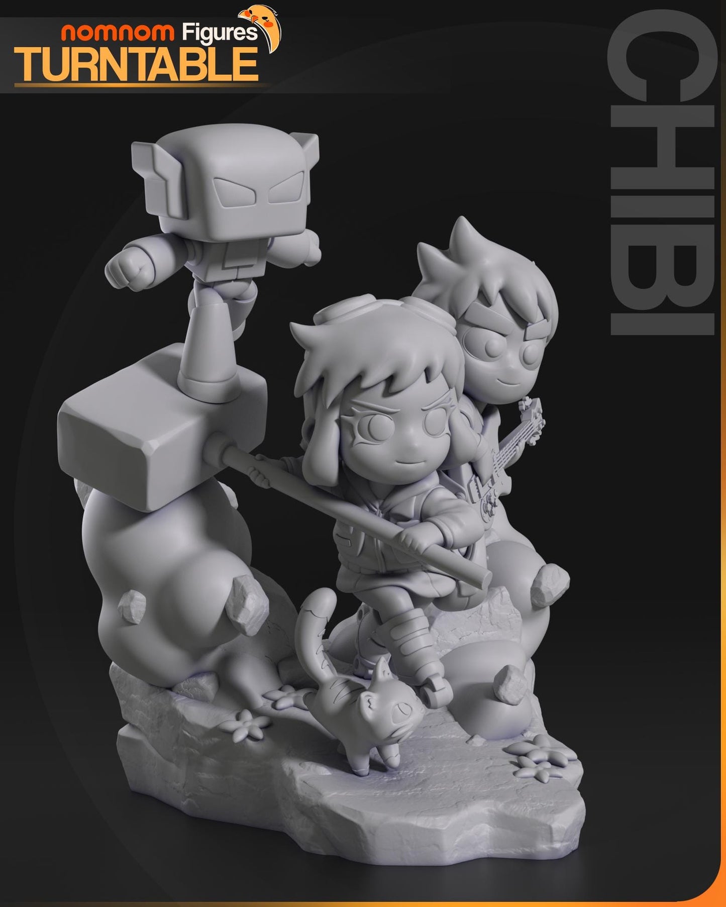 Chibi Ramona Statue Model Kit by Nom Nom Figures