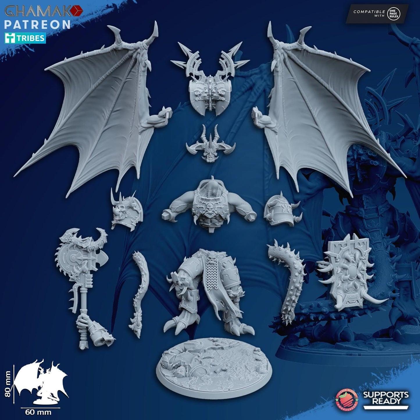 Winged Demonic Lord by Ghamak Miniatures