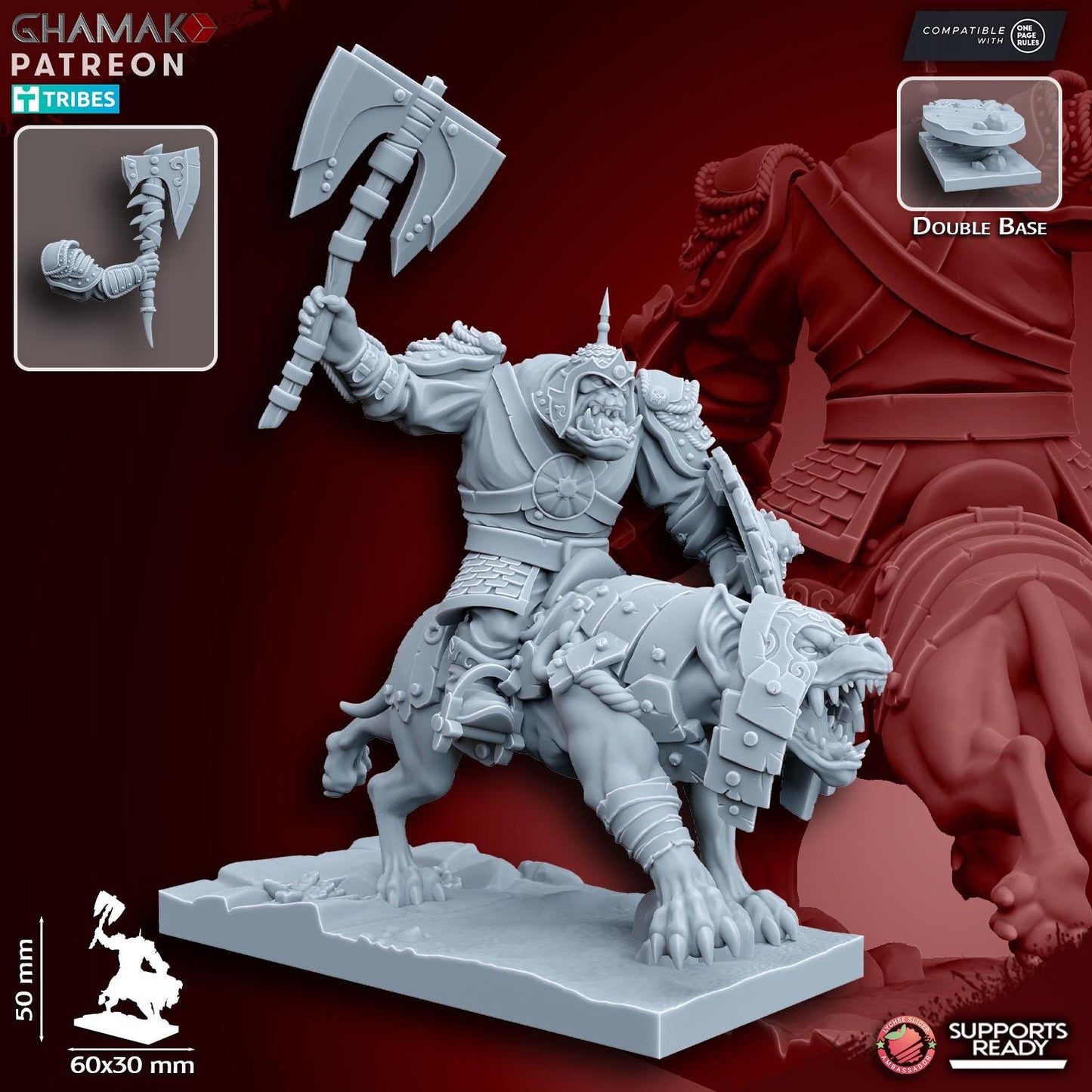 Grey orcs Warg riders by Ghamak Miniatures