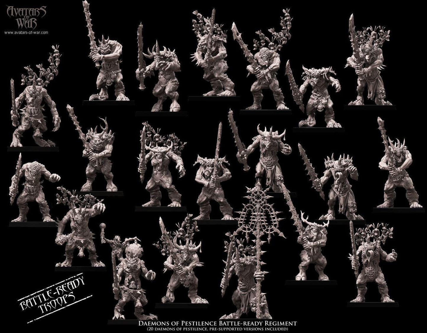 Daemons of Pestilence Unit by Avatars of War Miniatures