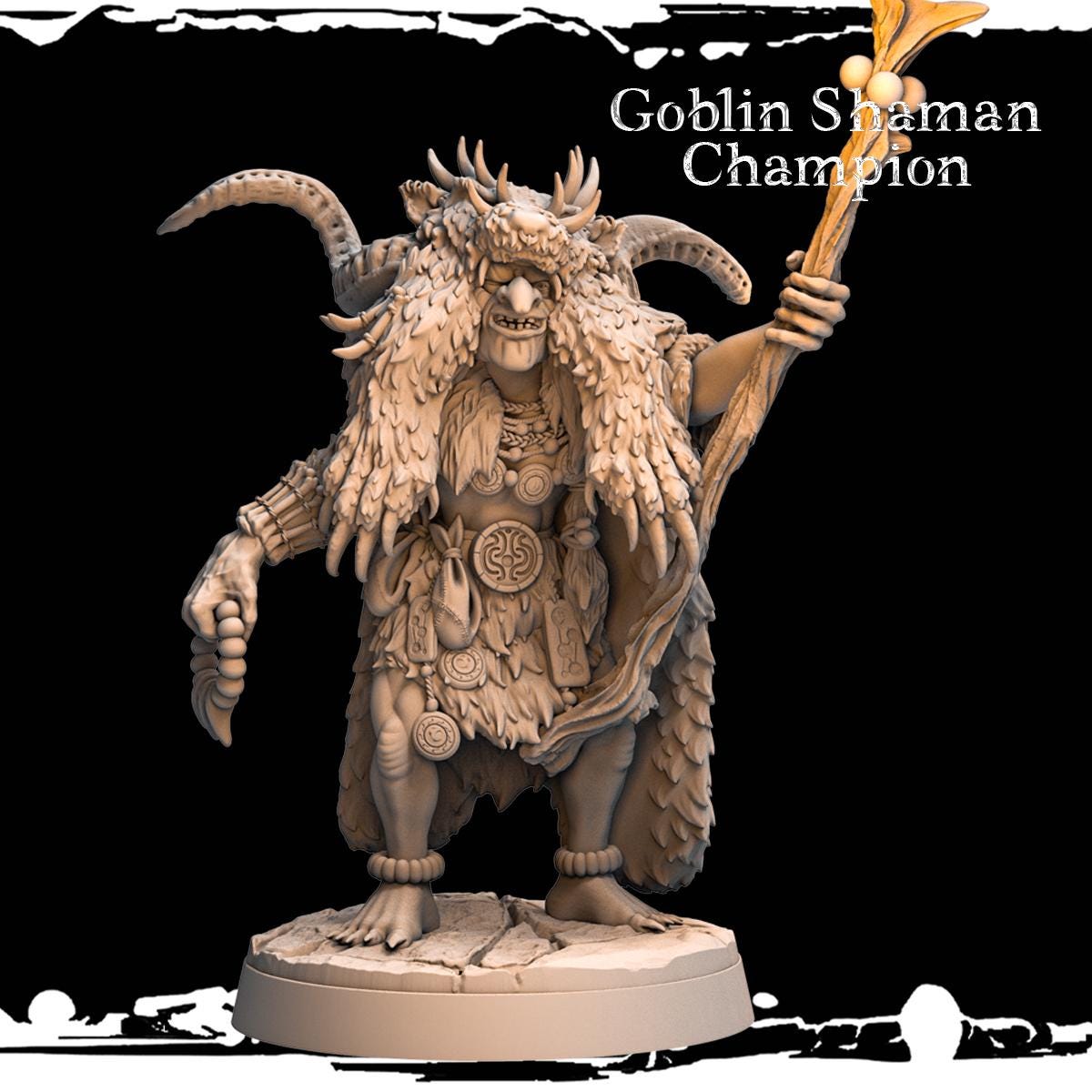 Goblin Shaman Champion - Army of Darkness: Greenskins by Monolith Arts Miniatures