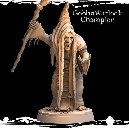 Goblin Warlock Champion - Army of Darkness: Greenskins by Monolith Arts Miniatures