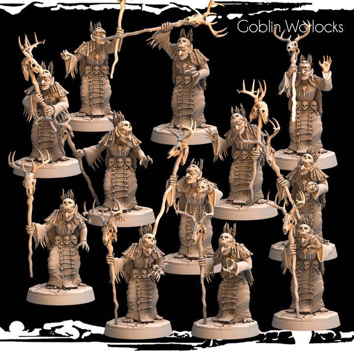 Goblin Warlocks - Army of Darkness: Greenskins by Monolith Arts Miniatures